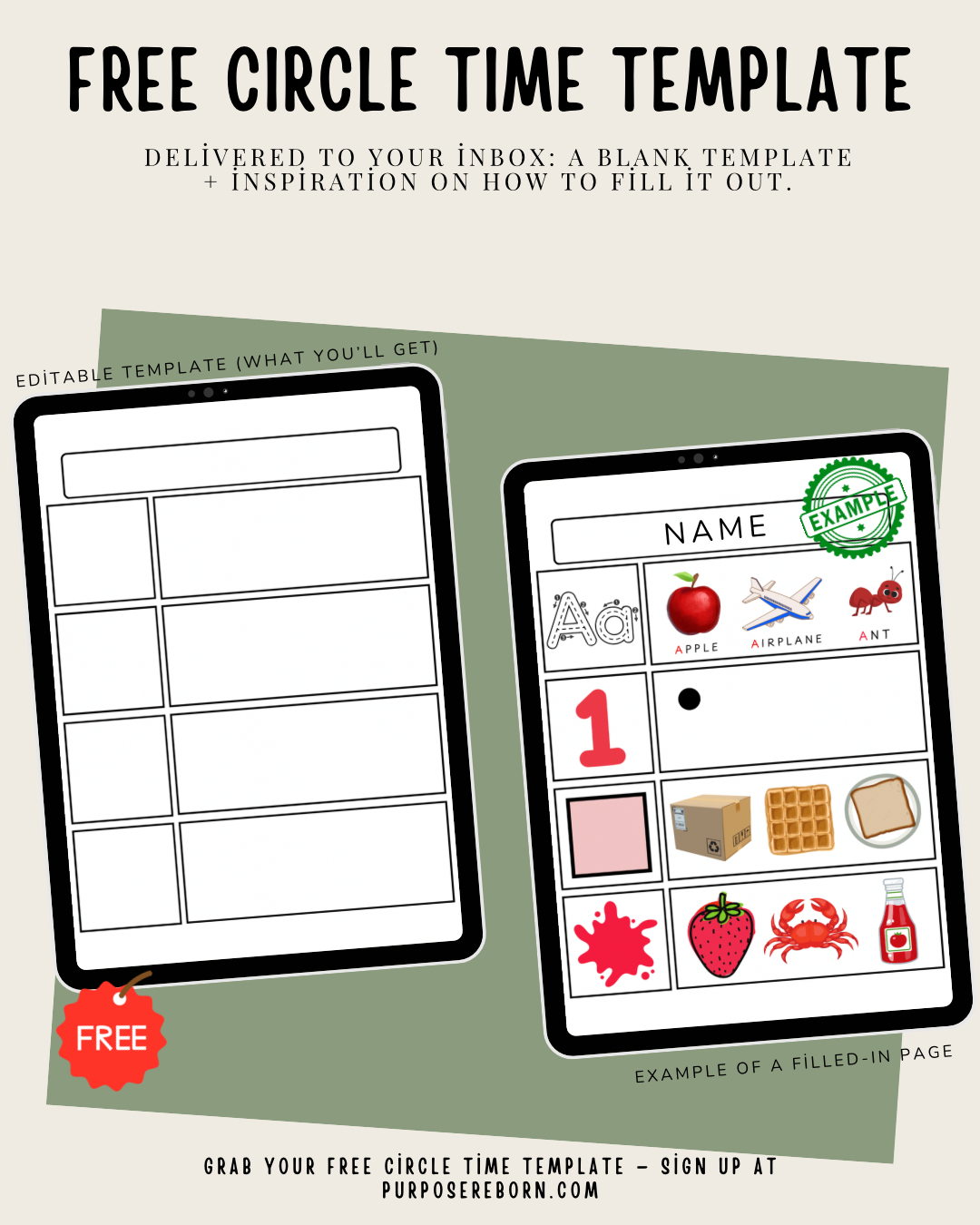 Circle Time Template – Digital Download