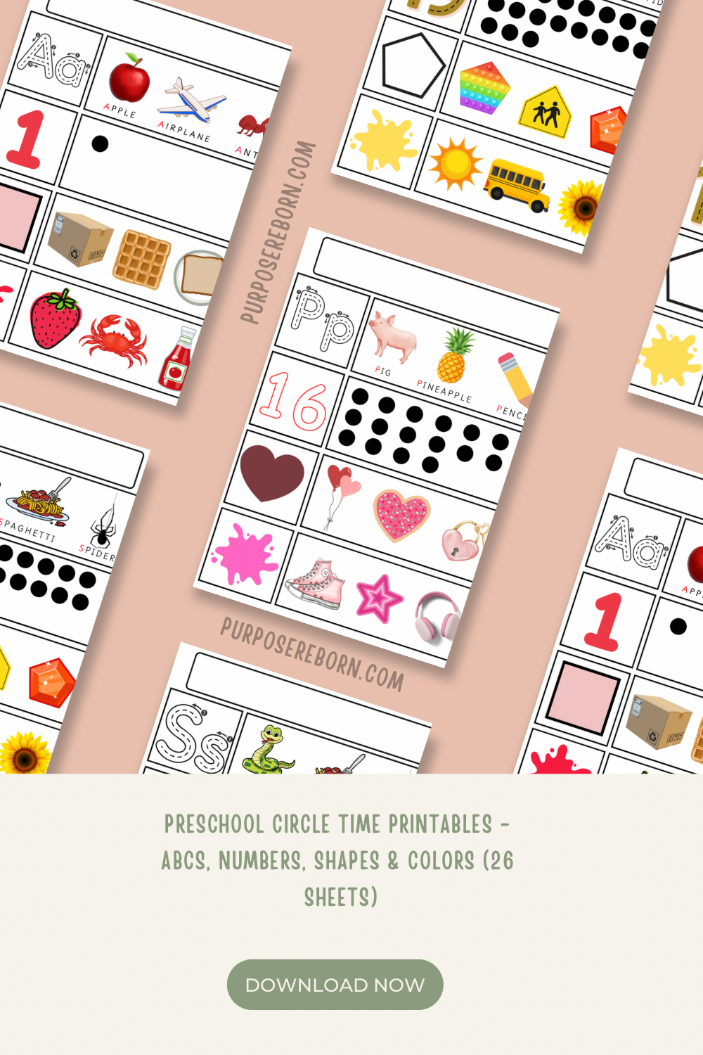 Circle Time Fun Pack – ABCs, 123s, Shapes & Colors (26 Sheets)