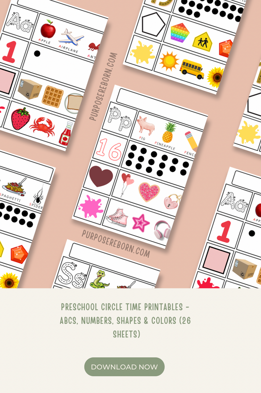Circle Time Fun Pack – ABCs, 123s, Shapes & Colors (26 Sheets)