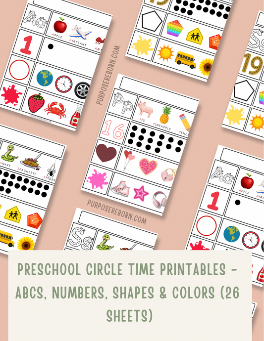 Circle Time Fun Pack – ABCs, 123s, Shapes & Colors (26 Sheets)